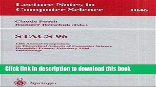 Read STACS 96: 13th Annual Symposium on Theoretical Aspects of Computer Science, Grenoble, France,