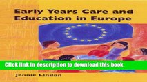 Read Early Years Care and Education in Europe (Child Care Topic Books)  PDF Online