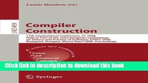 Read Compiler Construction: 17th International Conference, CC 2008, Held as Part of the Joint