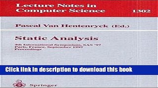 Read Static Analysis: 4th International Symposium, SAS  97, Paris, France, September 8-10, 1997,
