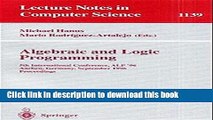 Read Algebraic and Logic Programming: 5th International Conference, ALP  96, Aachen, Germany,