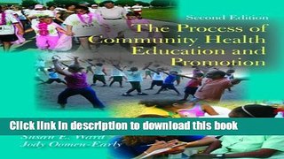 Read The Process of Community Health Promotion and Eduction  Ebook Free