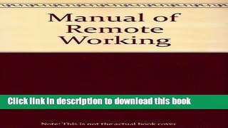 Read Manual of Remote Working Ebook Free