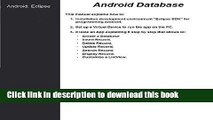 Download Android Database and development environment Eclipse  Ebook Free