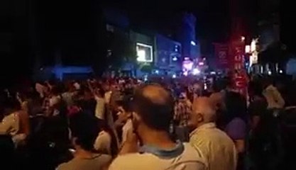 Turkish Public on roads in favour of tyeb erdogan turky