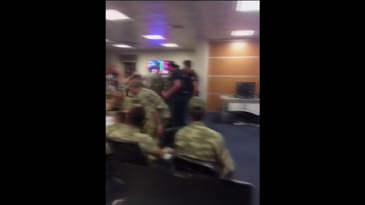 Turkish soldiers detained by police, tanks roll through Ankara