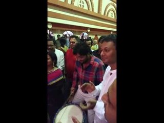 Singer Babul Supriyo inaugurates's Durga Puja & Showing His Drum Skill