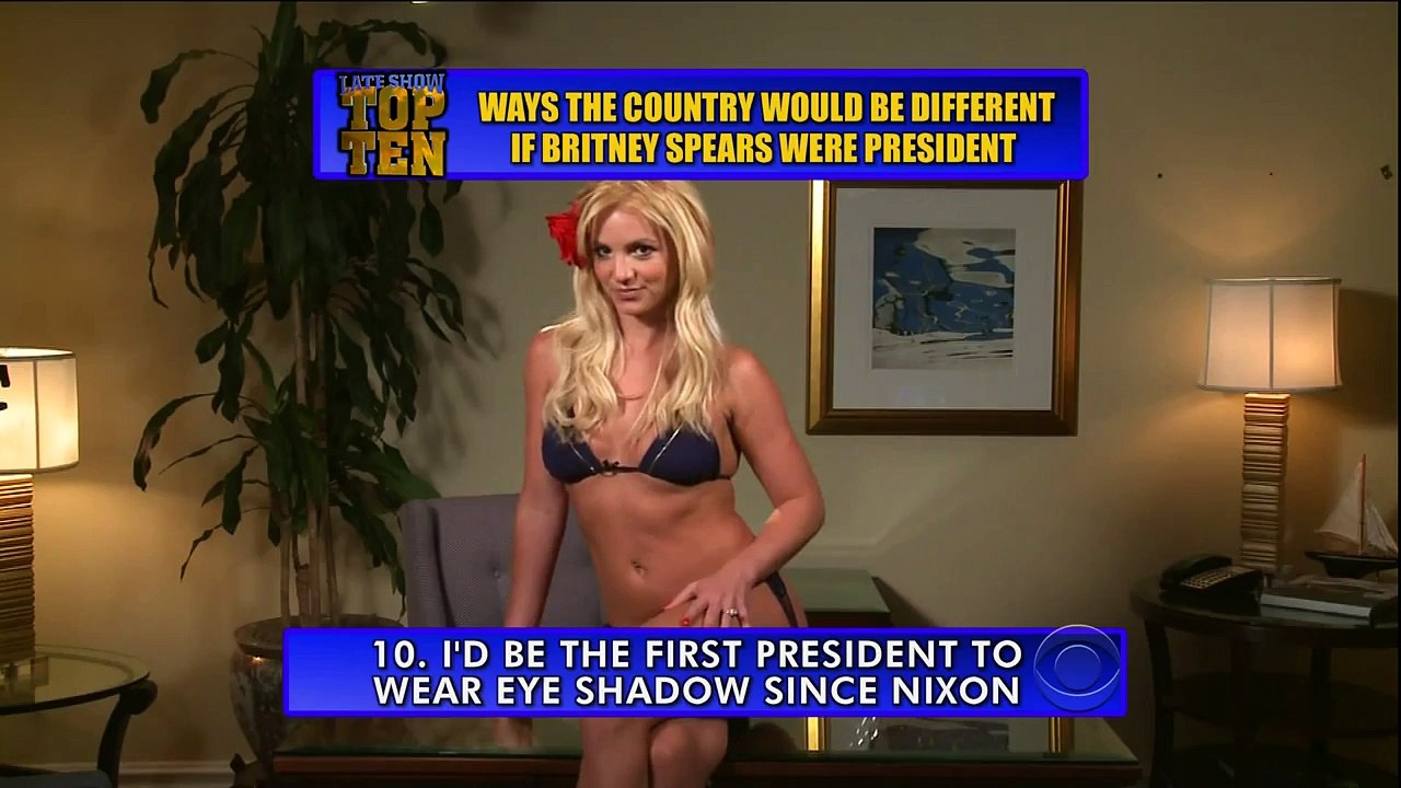 Britney Spears "Top 10 List" on David Letterman Show (2009) 1080p