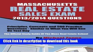 Download Massachusetts Real Estate Sales Exam - 2013/2014 Questions  Ebook Free