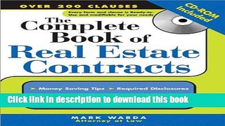 Download The Complete Book of Real Estate Contracts  PDF Free