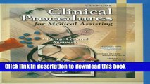 [PDF]  Glencoe Clinical Procedures for Medical Assisting: A Patient-Centered Approach  [Download]