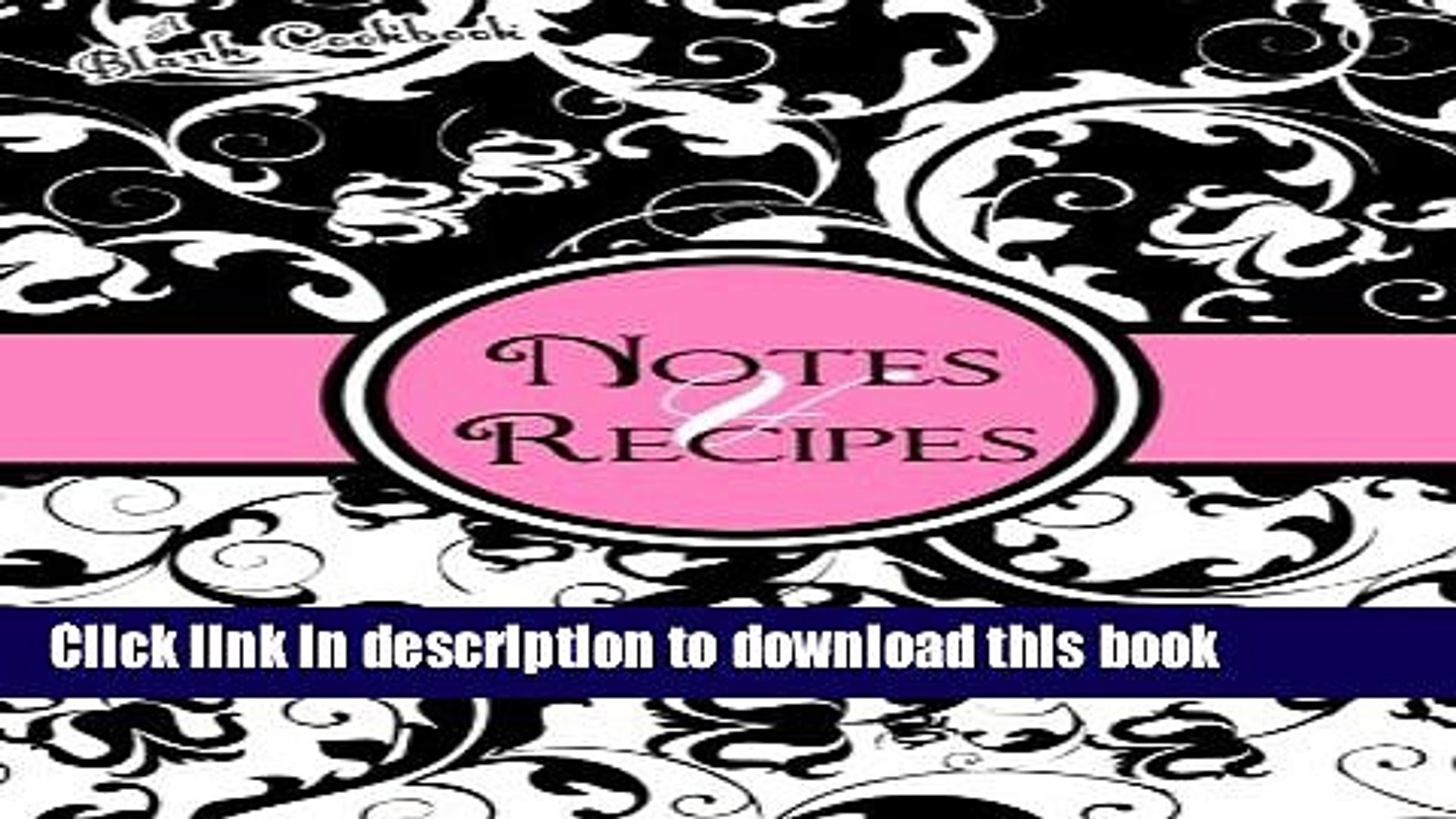 Read Blank Cookbook: Notes   Recipes: (Pink, Black, White)  Ebook Online