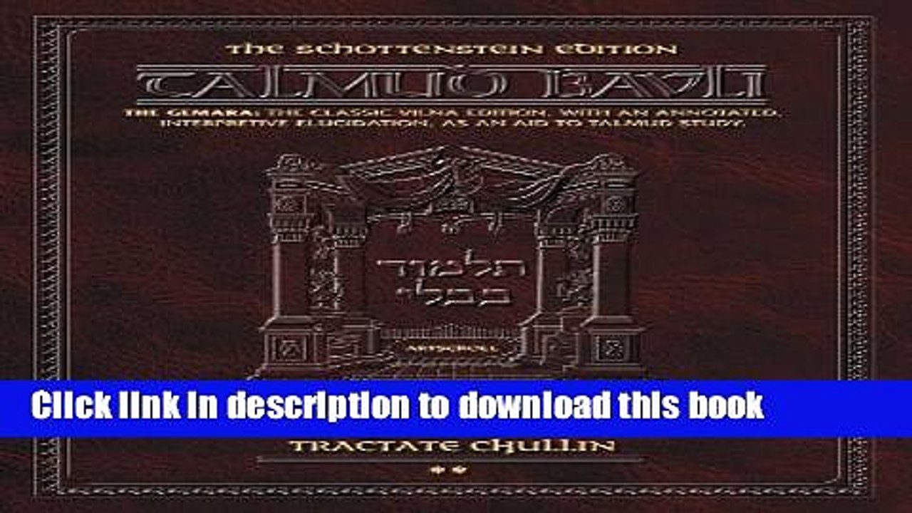 [PDF] Schottenstein Ed Talmud: Chullin, Vol. 2 (English and Hebrew Edition) Read Full Ebook