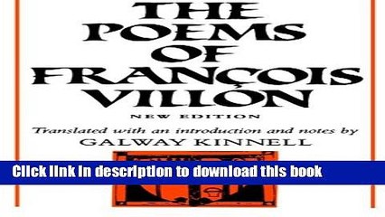 Read The Poems of FranÃ§ois Villon Ebook Free