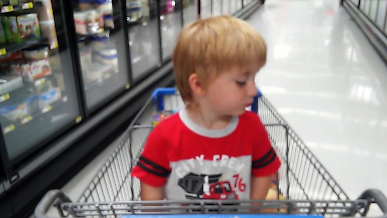 Cute Kid Falls Asleep While Shopping