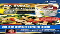 Read Mr. Food s Comida RÃ¡pida y FÃ¡cil para Personas con Diabetes (Spanish Edition)  Ebook Online