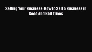behold Selling Your Business: How to Sell a Business in Good and Bad Times