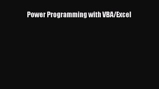 Free [PDF] Downlaod Power Programming with VBA/Excel#  DOWNLOAD ONLINE