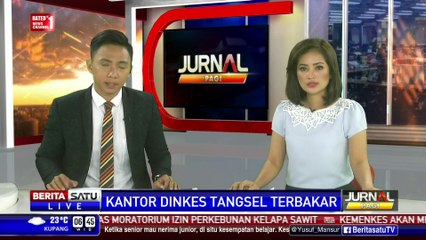 Kebakaran Gudang Ban Merembet ke Kantor Dinkes Tangsel