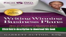 Read Writing Winning Business Plans: How to Prepare a Business Plan that Investors Will Want to