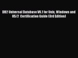 READ book DB2 Universal Database V6.1 for Unix Windows and OS/2  Certification Guide (3rd