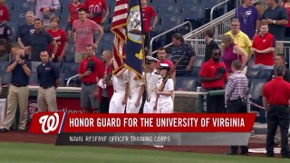 UVA NROTC Color Guard for Washington Nationals 9/05/15