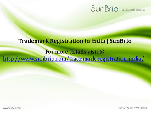 Trademark Registration in India | SunBrio