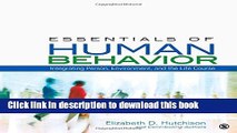 Download Essentials of Human Behavior: Integrating Person, Environment, and the Life Course  PDF