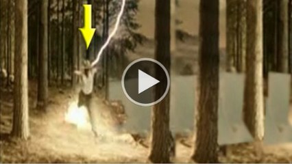 man struck by lightining