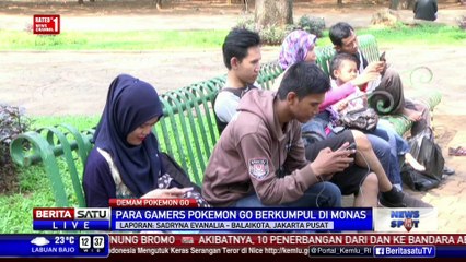 Warga Jakarta Main Pokemon Go di Balaikota dan Monas