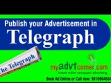 The Telegraph Newspaper Advertising Rates, Rate Card Online for Matrimonial, Name Change