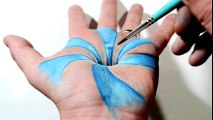Trick Art on Hand - Cool 3D Hole Optical Illusion -