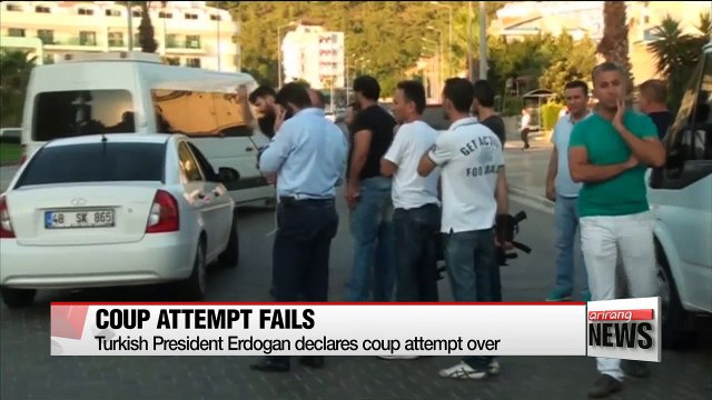 Turkish president declares coup attempt over after heavy clashes