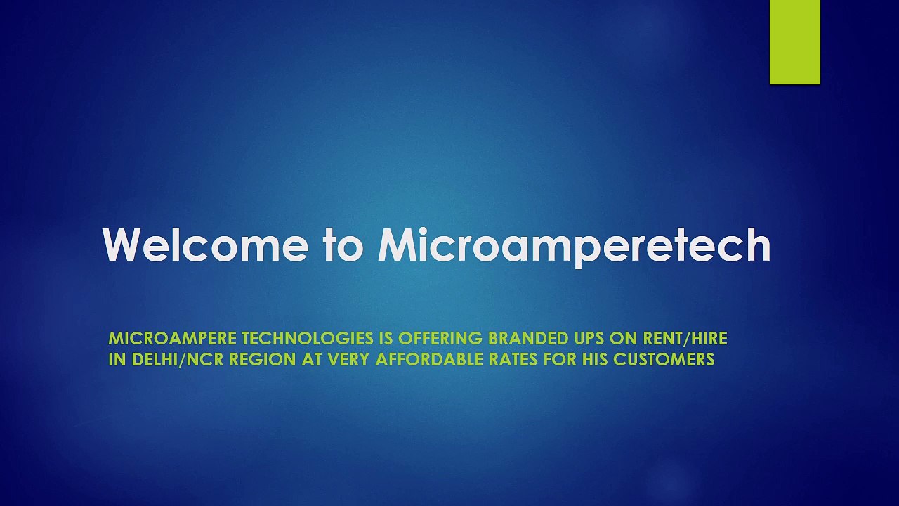 UPS Rental|Microampere Technologies