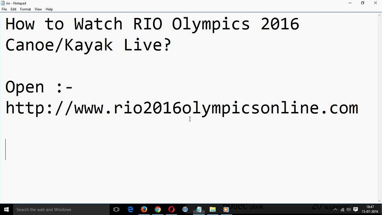 How to Watch RIO Olympics 2016 Canoe or Kayak Live