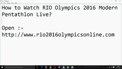 How to Watch RIO Olympics 2016 Modern Pentathlon Live