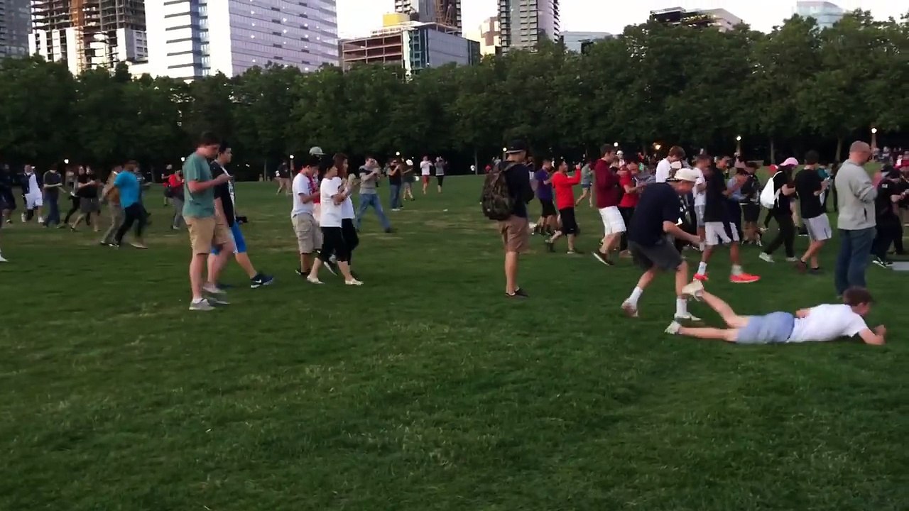 Mouvement de foule quand un Pokemon très rare est repéré dans un parc