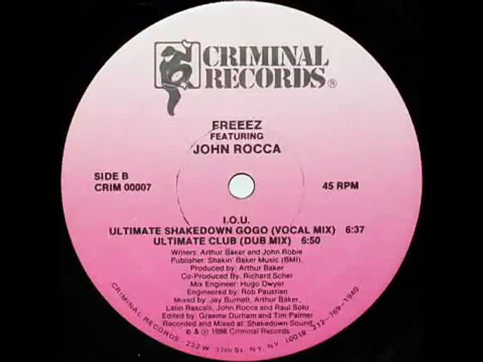 freeez - iou (ultimate club dub mix) - 1986 latin rascals remix of the freestyle anthem