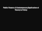 Pdf online Public Finance: A Contemporary Application of Theory to Policy