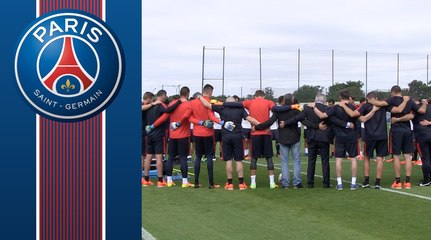 Minute's silence at the training center