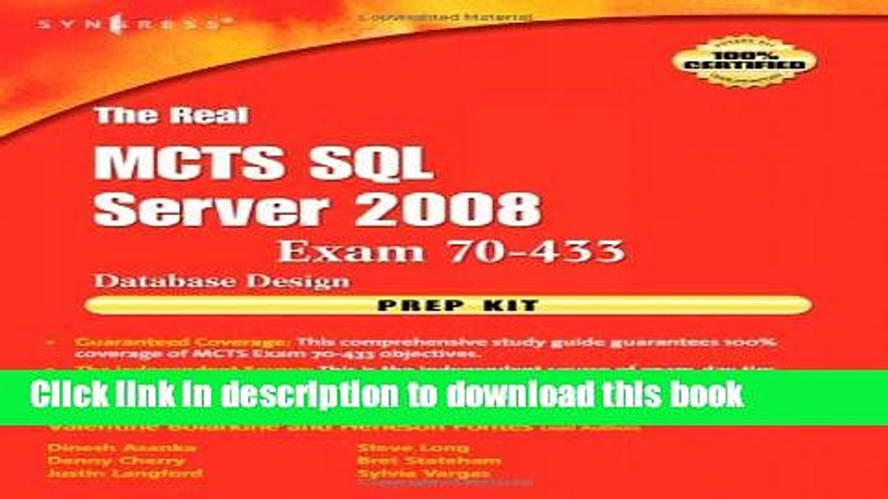 Read The Real MCTS SQL Server 2008 Exam 70-433 Prep Kit: Database Design  Ebook Free