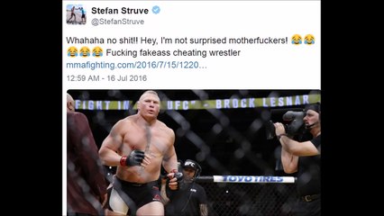 Brock Lesnar Doping Violation, Mark Hunt and UFC Fighters Reactions on Twitter