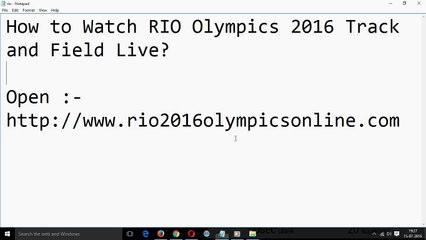 How to Watch RIO Olympics 2016 Track and Field Live