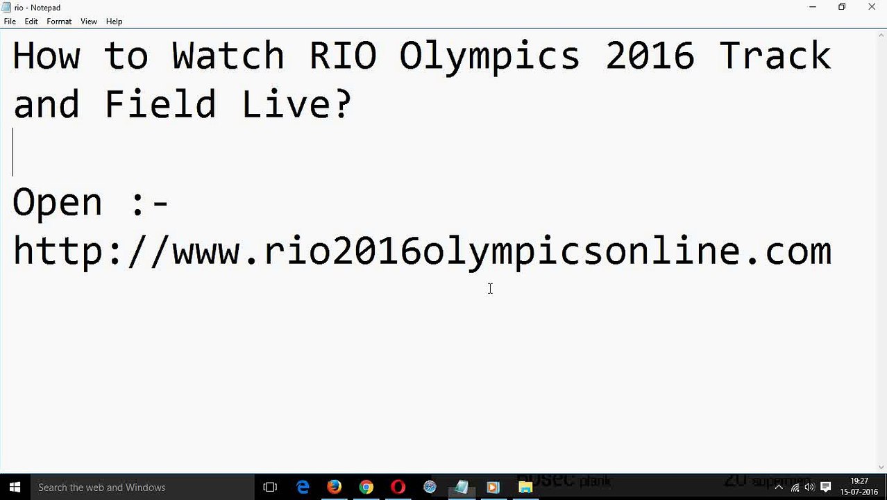 How to Watch RIO Olympics 2016 Track and Field Live