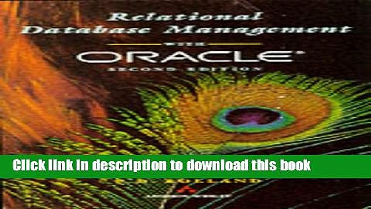 Read Relational Database Management With Oracle  Ebook Free