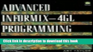 Read Advanced Informix-4Gl Programming  Ebook Online