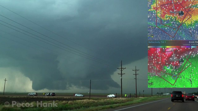 TORNADO HORROR in DODGE CITY - Kansas Twin Tornadoes May 24, 2016