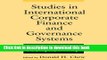 [PDF] Studies in International Corporate Finance and Governance Systems: A Comparison of the U.S.,