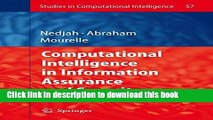 Read Computational Intelligence in Information Assurance and Security (Studies in Computational