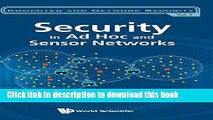 Read Security in Ad-hoc and Sensor Networks (Computer and Network Security)  Ebook Free